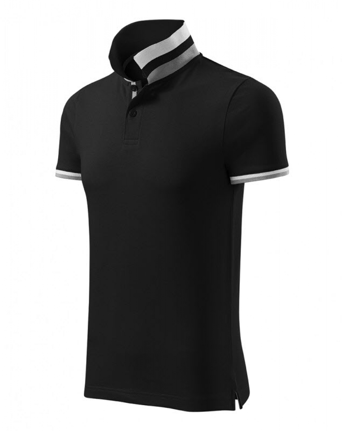 Tricou polo ospatar - barman, model contrast cu guler Collar Up, de barbat