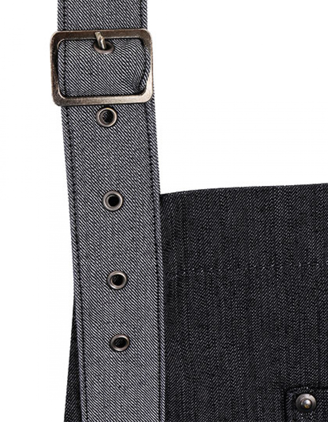 SorturiPersonalizate.ro - Sort ospatar, cu pieptar si 2 buzunare contrast, din jeans - denim