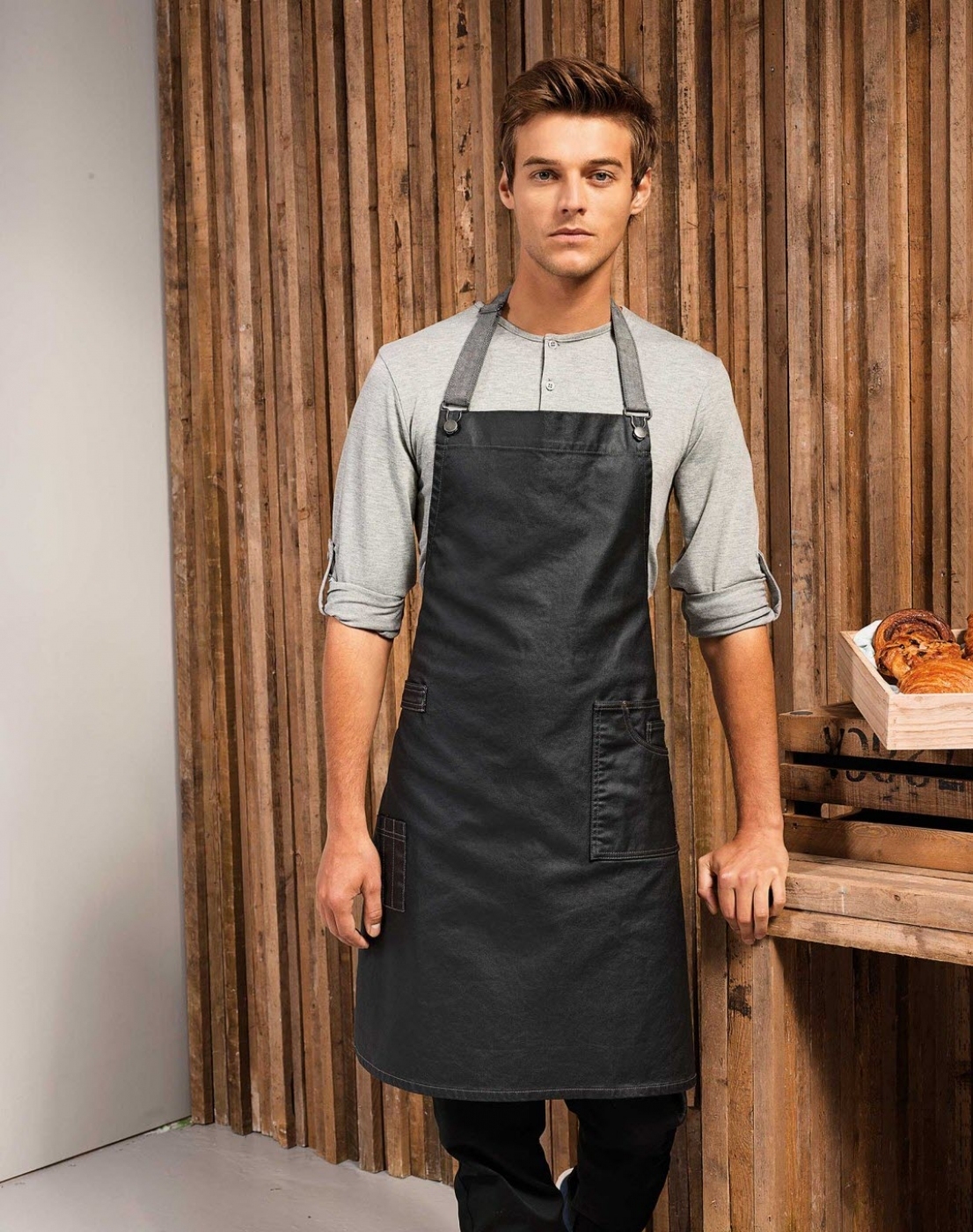 SorturiPersonalizate.ro - Sort cofetarie - patiserie - bistro, cu pieptar din jeans impermeabil