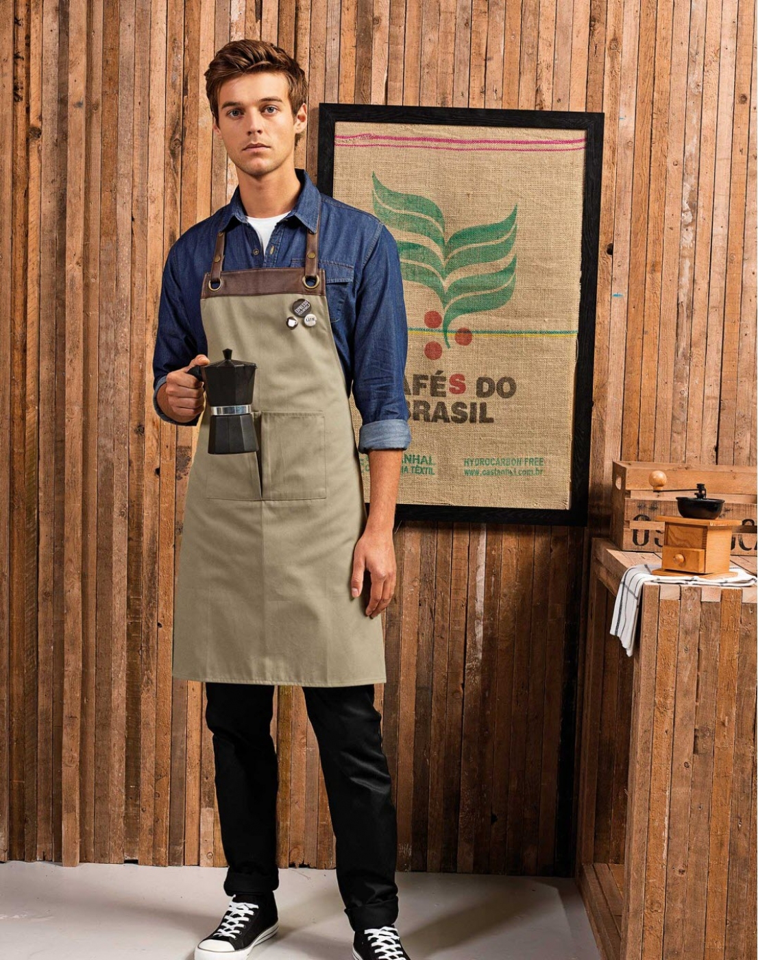 SorturiPersonalizate.ro - Sort cofetarie - patiserie - bistro, cu pieptar din tercot si piele ecologica